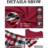 imageRuncati Mens 2 Piece Pajama Set Plaid Sleepwear PJ Relaxed Fit Stretch Lounge Nightwear SetsRed