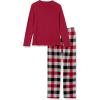 imageRuncati Mens 2 Piece Pajama Set Plaid Sleepwear PJ Relaxed Fit Stretch Lounge Nightwear SetsRed