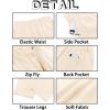 imageRuncati Mens Casual Pants Linen Elastic Waist Drawstring Lightweight Pants Loose Fit Summer Beach Yoga TrouserLight Khaki