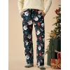 imageRuncati Mens Christmas Pajama Pants Fleece PJ Lounge Pants Holiday Party SleepwearBlack