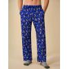 imageRuncati Mens Christmas Pajama Pants Fleece PJ Lounge Pants Holiday Party SleepwearNavy Blue