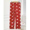 imageRuncati Mens Christmas Pajama Pants Fleece PJ Lounge Pants Holiday Party SleepwearRed