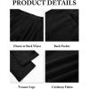 imageRuncati Mens Corduroy Pants Elastic Waist Straight Leg Casual Pleated Pants with PocketsBlack