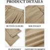 imageRuncati Mens Corduroy Pants Elastic Waist Straight Leg Casual Pleated Pants with PocketsKhaki
