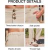 imageRuncati Mens Cotton Linen Pants Elastic Waist Casual Lightweight Loose Fit Beach Yoga PantsBeige
