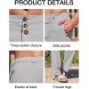 imageRuncati Mens Cotton Linen Pants Elastic Waist Casual Lightweight Loose Fit Beach Yoga PantsGrey