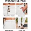 imageRuncati Mens Cotton Linen Pants Elastic Waist Casual Lightweight Loose Fit Beach Yoga PantsWhite