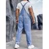 imageRuncati Mens Denim Bib Overalls Jeans Fashion Boot Cut Trousers Casual Slim Fit Adjustable Straps JumpsuitAblue