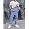 imageRuncati Mens Denim Bib Overalls Jeans Fashion Boot Cut Trousers Casual Slim Fit Adjustable Straps JumpsuitAblue