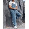 imageRuncati Mens Denim Bib Overalls Jeans Fashion Boot Cut Trousers Casual Slim Fit Adjustable Straps JumpsuitAdenim Blue
