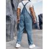 imageRuncati Mens Denim Bib Overalls Jeans Fashion Boot Cut Trousers Casual Slim Fit Adjustable Straps JumpsuitAdenim Blue