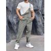 imageRuncati Mens Denim Bib Overalls Jeans Fashion Boot Cut Trousers Casual Slim Fit Adjustable Straps JumpsuitAgrey