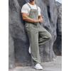 imageRuncati Mens Denim Bib Overalls Jeans Fashion Boot Cut Trousers Casual Slim Fit Adjustable Straps JumpsuitAgrey