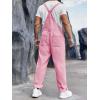 imageRuncati Mens Denim Bib Overalls Jeans Fashion Boot Cut Trousers Casual Slim Fit Adjustable Straps JumpsuitApink