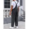 imageRuncati Mens Denim Bib Overalls Jeans Fashion Boot Cut Trousers Casual Slim Fit Adjustable Straps JumpsuitBblack