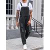imageRuncati Mens Denim Bib Overalls Jeans Fashion Boot Cut Trousers Casual Slim Fit Adjustable Straps JumpsuitBblack