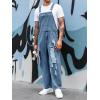 imageRuncati Mens Denim Bib Overalls Jeans Fashion Boot Cut Trousers Casual Slim Fit Adjustable Straps JumpsuitBblue
