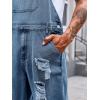 imageRuncati Mens Denim Bib Overalls Jeans Fashion Boot Cut Trousers Casual Slim Fit Adjustable Straps JumpsuitBblue