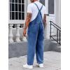 imageRuncati Mens Denim Bib Overalls Jeans Fashion Boot Cut Trousers Casual Slim Fit Adjustable Straps JumpsuitBnavy Blue