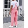 imageRuncati Mens Denim Bib Overalls Jeans Fashion Boot Cut Trousers Casual Slim Fit Adjustable Straps JumpsuitBpink