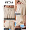 imageRuncati Mens Harem Pants Baggy Hippie Casual Cotton Linen Loose Boho Yoga Beach Drop Crotch TrouserKhaki