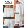 imageRuncati Mens Harem Pants Baggy Hippie Casual Cotton Linen Loose Boho Yoga Beach Drop Crotch TrouserWhite