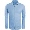 imageMens Button Down Shirt Linen Cotton Shirts Casual Long Sleeve Spread Collar Lightweight Beach Plain Tops01 Sky Blue