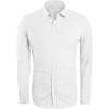 imageMens Button Down Shirt Linen Cotton Shirts Casual Long Sleeve Spread Collar Lightweight Beach Plain Tops01 White