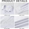 imageMens Button Down Shirt Linen Cotton Shirts Casual Long Sleeve Spread Collar Lightweight Beach Plain Tops01 White