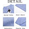 imageRuncati Mens Button Down Guayabera Shirts Short Sleeve Cuban Casual Summer Linen Shirt Beach Mexican Hippie Wedding TopsBaby Blue
