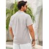 imageRuncati Mens Button Down Guayabera Shirts Short Sleeve Cuban Casual Summer Linen Shirt Beach Mexican Hippie Wedding TopsLight Khaki