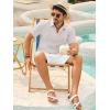imageRuncati Mens Button Down Guayabera Shirts Short Sleeve Cuban Casual Summer Linen Shirt Beach Mexican Hippie Wedding TopsLight Khaki