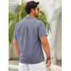 imageRuncati Mens Button Down Guayabera Shirts Short Sleeve Cuban Casual Summer Linen Shirt Beach Mexican Hippie Wedding TopsNavy