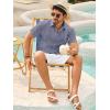 imageRuncati Mens Button Down Guayabera Shirts Short Sleeve Cuban Casual Summer Linen Shirt Beach Mexican Hippie Wedding TopsNavy