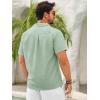 imageRuncati Mens Button Down Guayabera Shirts Short Sleeve Cuban Casual Summer Linen Shirt Beach Mexican Hippie Wedding TopsOlive Green