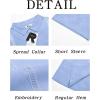 imageRuncati Mens Button Down Guayabera Shirts Short Sleeve Cuban Casual Summer Linen Shirt Beach Mexican Hippie Wedding TopsSky Blue