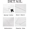 imageRuncati Mens Button Down Guayabera Shirts Short Sleeve Cuban Casual Summer Linen Shirt Beach Mexican Hippie Wedding TopsWhite