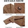 imageRuncati Mens Cardigan Sweater Cable Knit Button Down Shawl Collar Casual Long Sleeve Fall Winter SweatersBrown