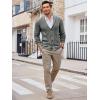 imageRuncati Mens Cardigan Sweater Cable Knit Button Down Shawl Collar Casual Long Sleeve Fall Winter SweatersGrey