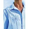 imageRuncati Mens Hawaiian Shirt Short Sleeve Button Down Summer Beach Vacation Cotton Linen ShirtsBlue