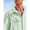 imageRuncati Mens Hawaiian Shirt Short Sleeve Button Down Summer Beach Vacation Cotton Linen ShirtsMint Color