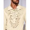 imageRuncati Mens Pirate Shirt Ruffle Renaissance Victorian Vampire Poet Shirts Steampunk Gothic Medieval Lace CostumeBeige