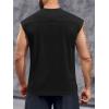 imageRuncati Mens Workout Tank Top Sleeveless Shirt Quick Dry Muscle Gym Bodybuilding Fitness Training T ShirtsBlack