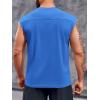 imageRuncati Mens Workout Tank Top Sleeveless Shirt Quick Dry Muscle Gym Bodybuilding Fitness Training T ShirtsBlue