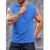 imageRuncati Mens Workout Tank Top Sleeveless Shirt Quick Dry Muscle Gym Bodybuilding Fitness Training T ShirtsBlue