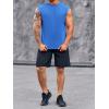 imageRuncati Mens Workout Tank Top Sleeveless Shirt Quick Dry Muscle Gym Bodybuilding Fitness Training T ShirtsBlue