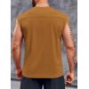 imageRuncati Mens Workout Tank Top Sleeveless Shirt Quick Dry Muscle Gym Bodybuilding Fitness Training T ShirtsBrown