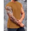 imageRuncati Mens Workout Tank Top Sleeveless Shirt Quick Dry Muscle Gym Bodybuilding Fitness Training T ShirtsBrown