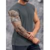 imageRuncati Mens Workout Tank Top Sleeveless Shirt Quick Dry Muscle Gym Bodybuilding Fitness Training T ShirtsDark Grey