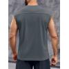 imageRuncati Mens Workout Tank Top Sleeveless Shirt Quick Dry Muscle Gym Bodybuilding Fitness Training T ShirtsDark Grey